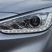 Head lamp light guide pipe & aspherical lens image